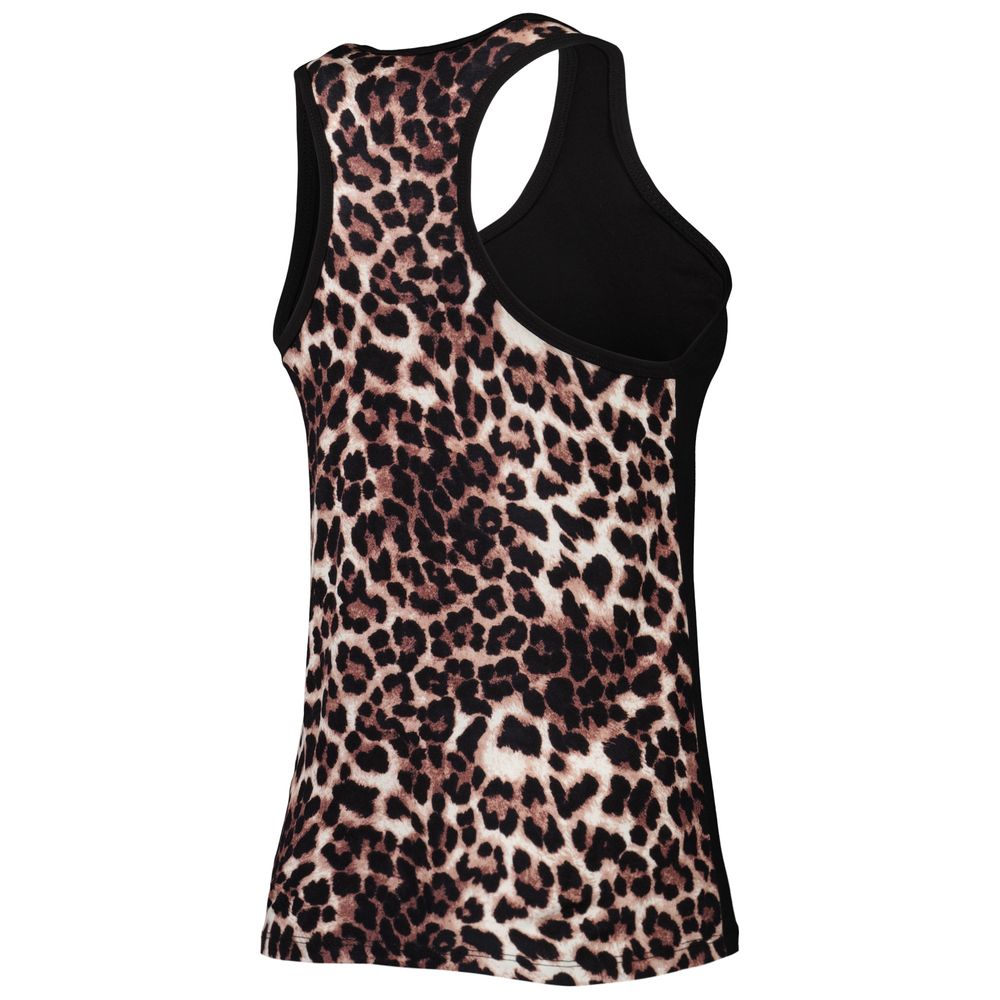 Women's Majestic Threads Black New York Yankees Leopard Tank Top