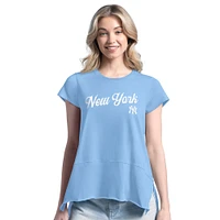 T-shirt bleu clair Margaritaville pour femme des Yankees de New York « Gametime is Paradise »