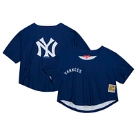 T-shirt court Collection Cooperstown des New York Yankees Mitchell & Ness pour femme, bleu marine