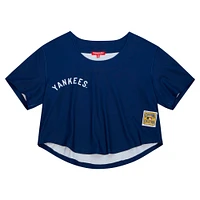 T-shirt court Collection Cooperstown des New York Yankees Mitchell & Ness pour femme, bleu marine