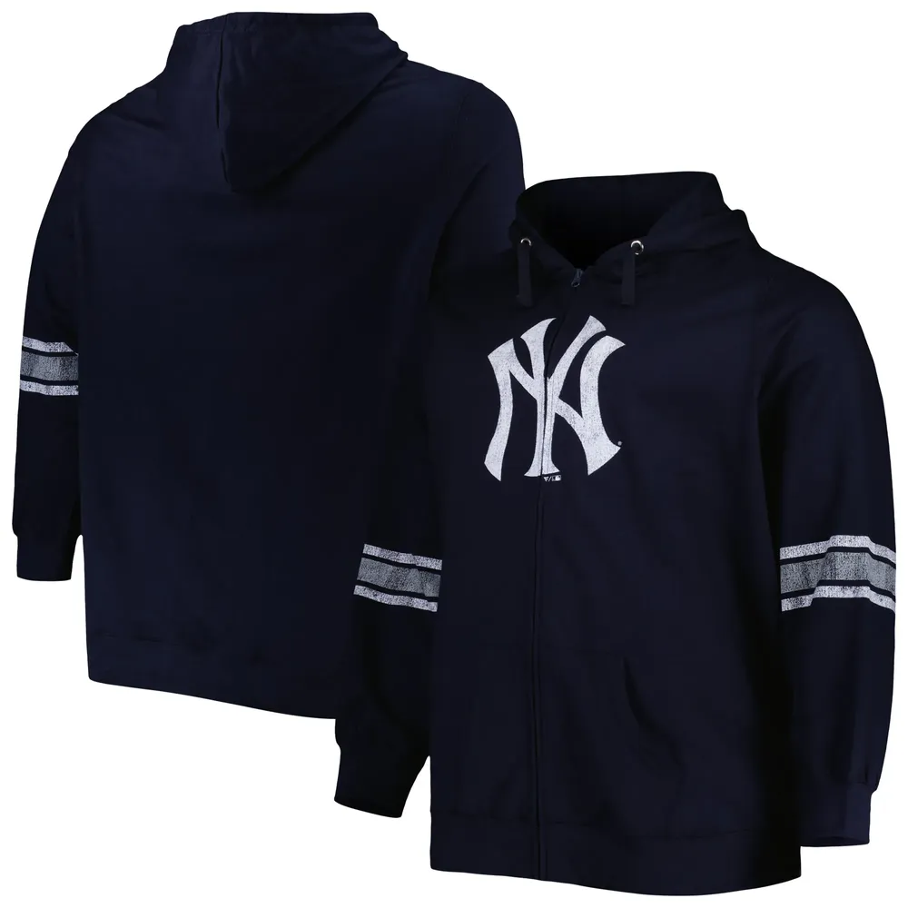 Starter Women's Navy, Gray New York Yankees Hail Mary Full-Zip