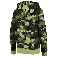 Sweat à capuche zippé vert New Era York Yankees 2022 MLB Armed Forces Day Camo pour femme