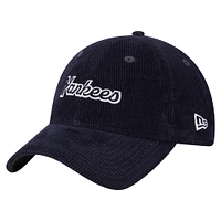 Women's New Era Navy New York Yankees Corduroy 9TWENTY Adjustable Hat