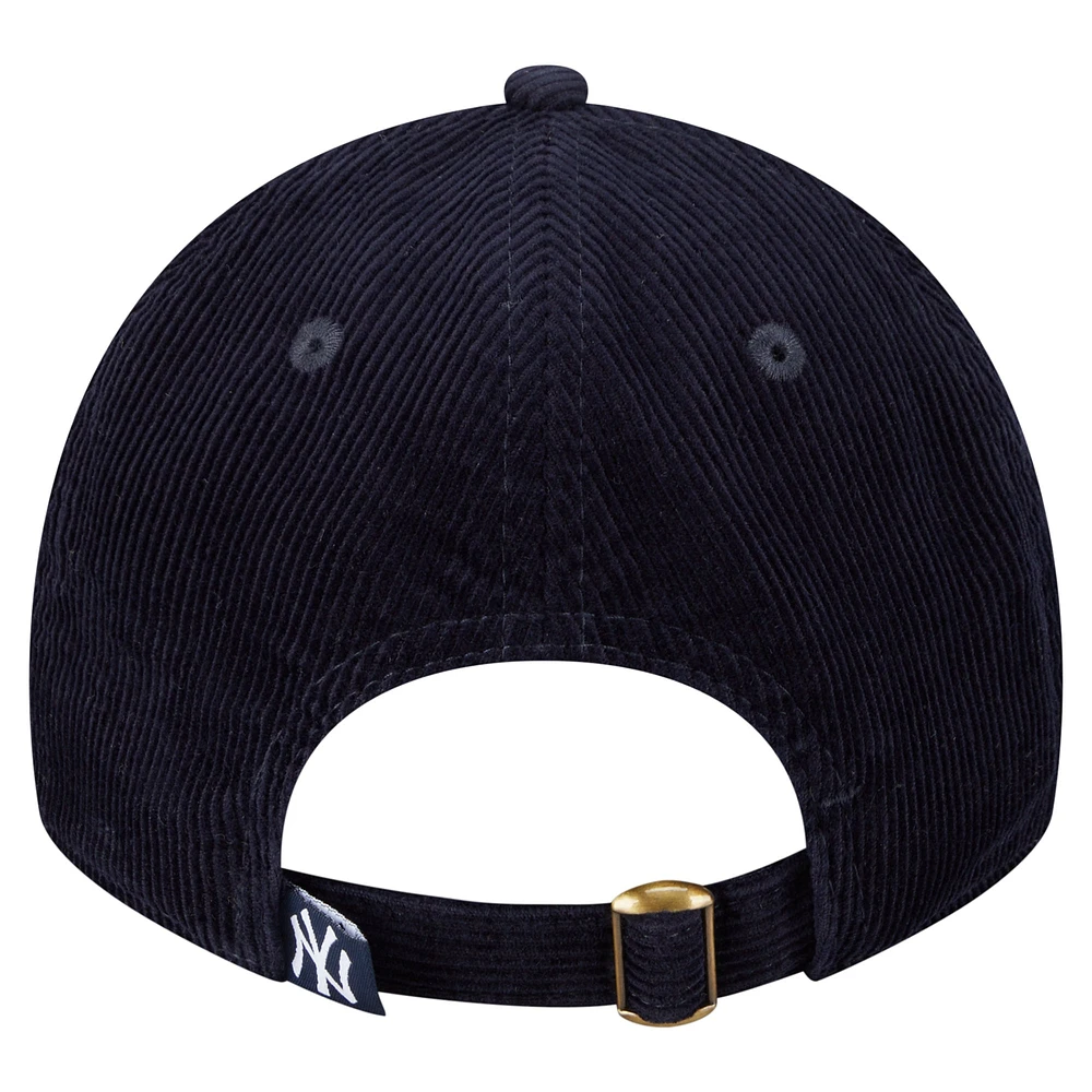 Women's New Era Navy New York Yankees Corduroy 9TWENTY Adjustable Hat