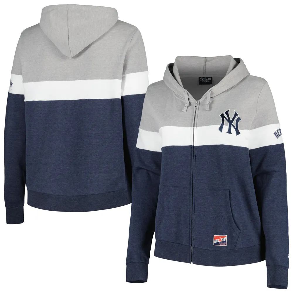 Youth Navy New York Yankees Team Color Wordmark Full-Zip Hoodie