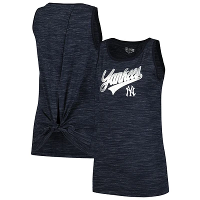 Women's New Era Navy York Yankees Space-Dye Active Tank Top