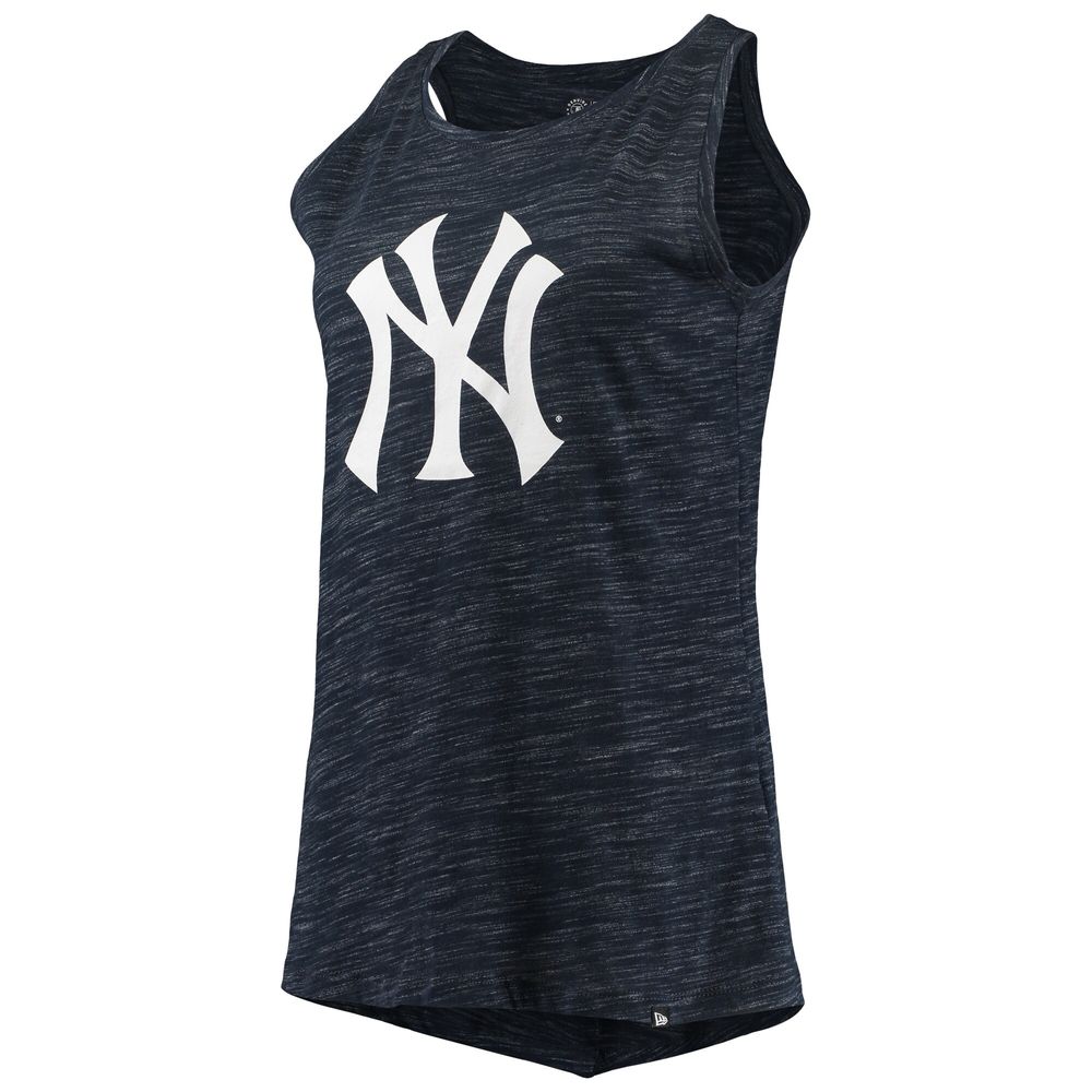 Women's New Era Navy York Yankees Space Dye Back-Knot Tank Top