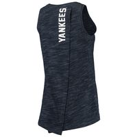 Women's New Era Navy York Yankees Space Dye Back-Knot Tank Top