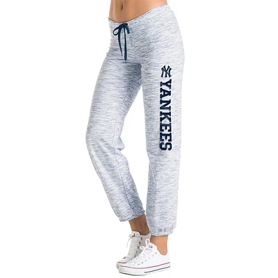 Women's New Era Navy York Yankees Space Dye French Terry Pants