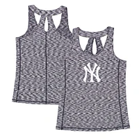 Women's New Era Navy York Yankees Space Dye Keyhole Back Tank Top