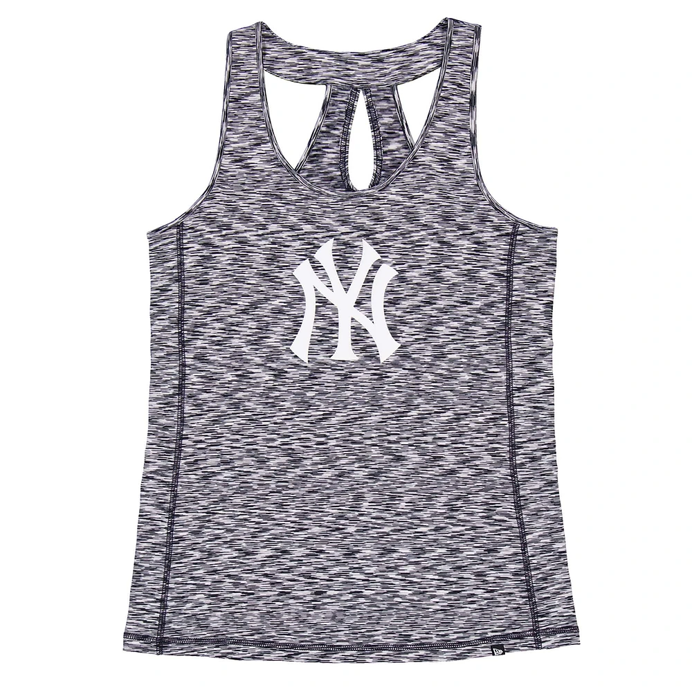 Women's New Era Navy York Yankees Space Dye Keyhole Back Tank Top