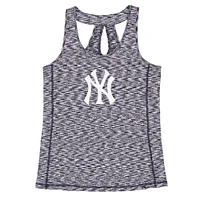 Women's New Era Navy York Yankees Space Dye Keyhole Back Tank Top