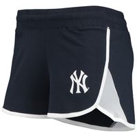 Women's New Era Navy York Yankees Stretch French Terry Shorts