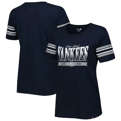 Lids Houston Astros New Era Women's Team Stripe T-Shirt - Navy