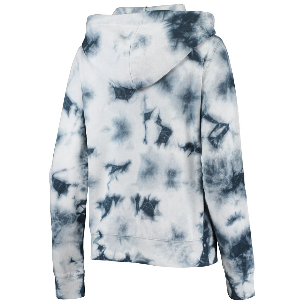 Women's New Era Navy York Yankees Tie-Dye Fleece Full-Zip Hoodie