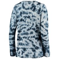 Women's New Era Navy York Yankees Tie-Dye Long Sleeve T-Shirt