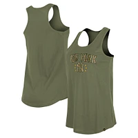 Women's New Era Olive York Yankees Armed Forces Day Tank Top