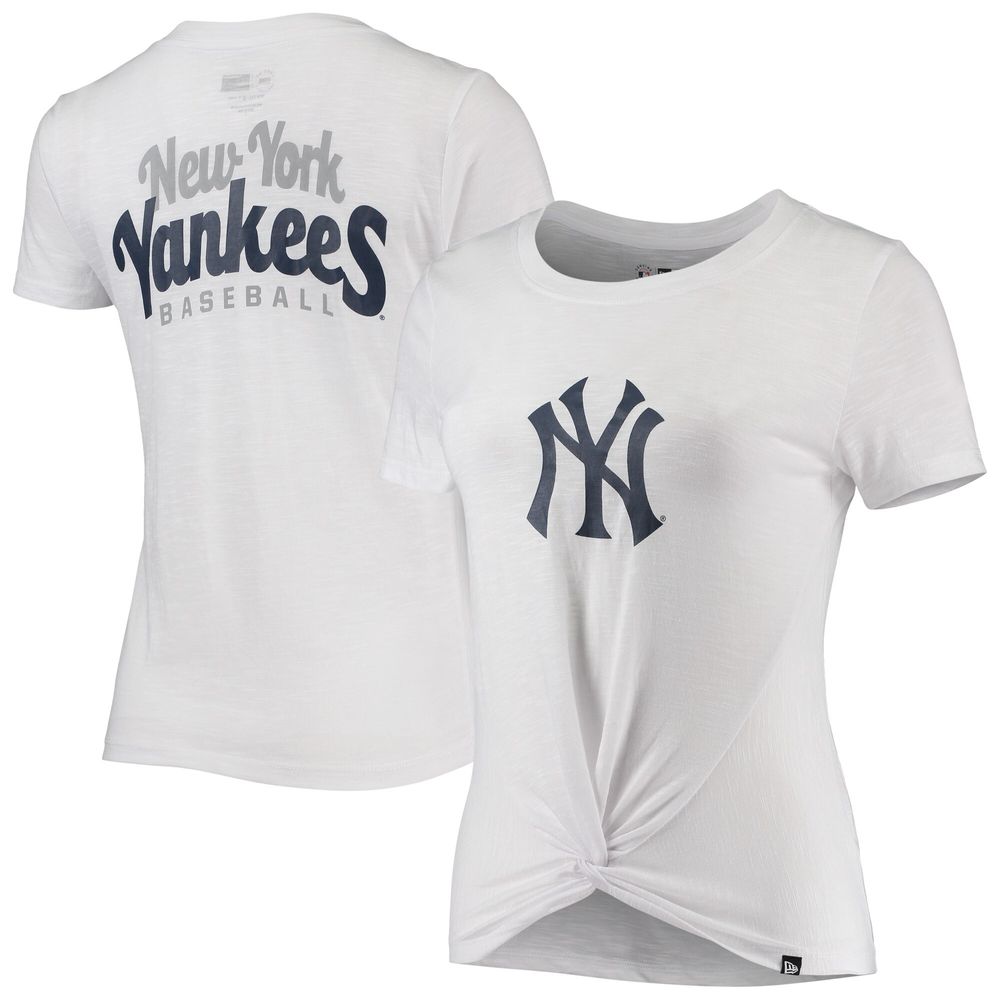 New Era Ny Yankees Back Print Cotton T-shirt In White