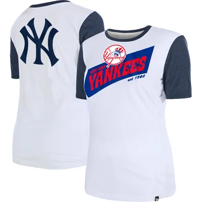 New York Yankees Era Women's Colorblock T-Shirt - White