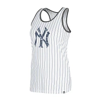 Women's New Era White York Yankees Gameday Pinstripe Tank Top