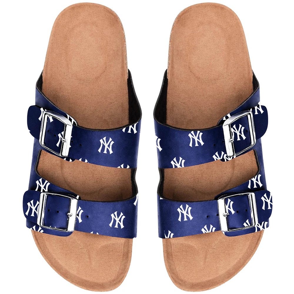 New York Yankees Women's Mini Print Double Buckle Sandal