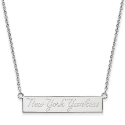 New York Yankees Women's Sterling Silver Small Bar Necklace