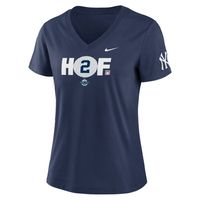 Women's Nike Derek Jeter Navy New York Yankees HOF2 Tri-Blend V-Neck T-Shirt