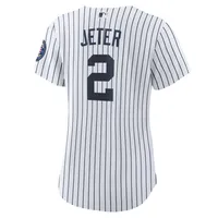 Women's New York Yankees Derek Jeter Nike White/Navy Home Replica