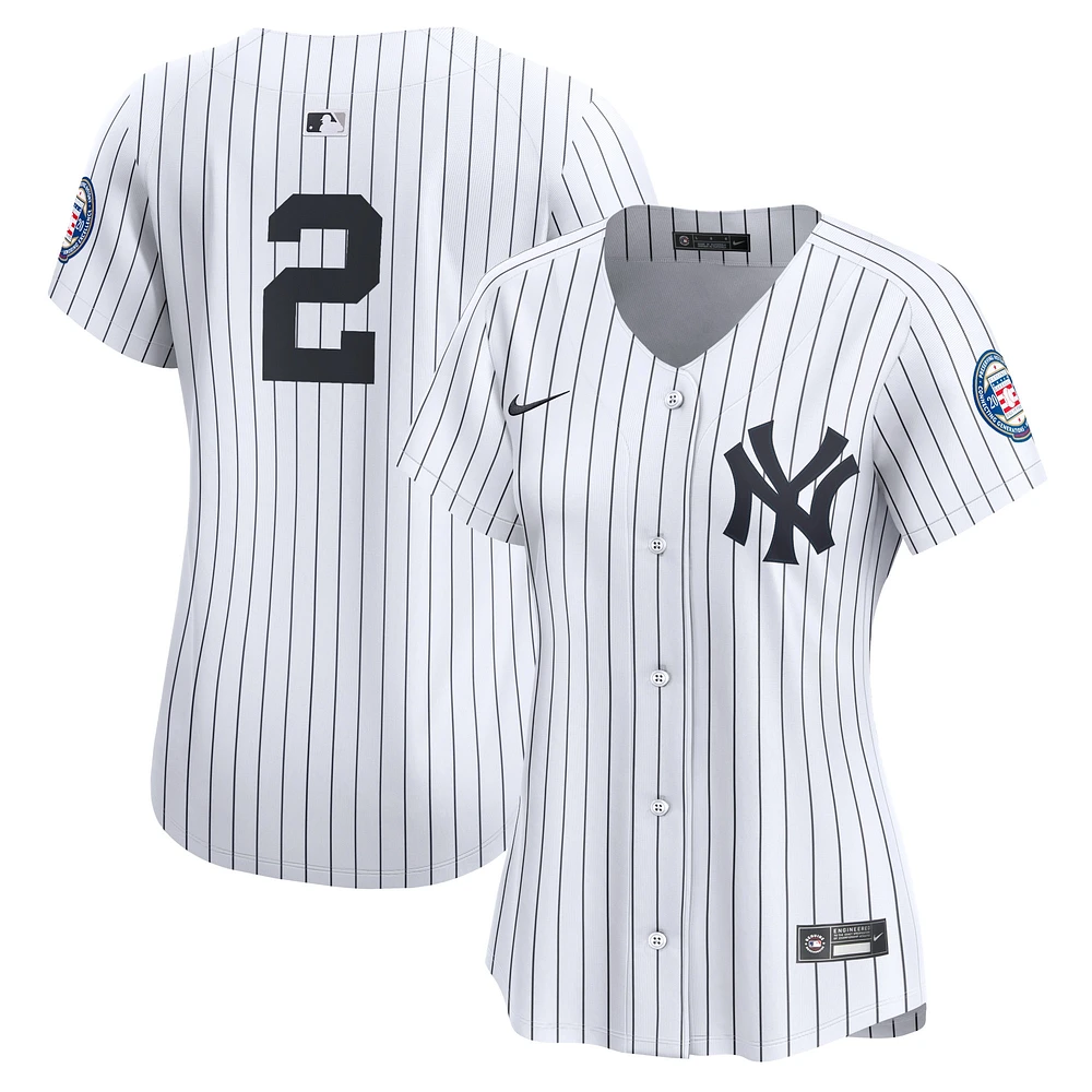 Maillot de joueur Nike Derek Jeter pour femme, blanc, New York Yankees Home Limited Player