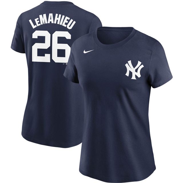 T-shirt avec nom et numéro Nike DJ LeMahieu pour femme, bleu marine, New York Yankees