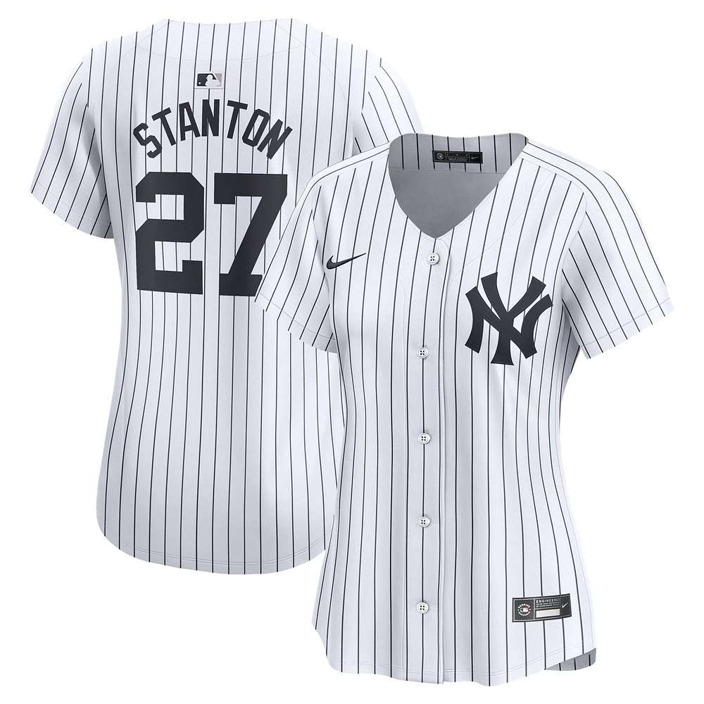 Maillot Nike Giancarlo Stanton pour femme, blanc, New York Yankees, domicile, joueur limité