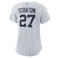 Maillot de joueur réplique à domicile Nike Giancarlo Stanton pour femme des Yankees New York blanc