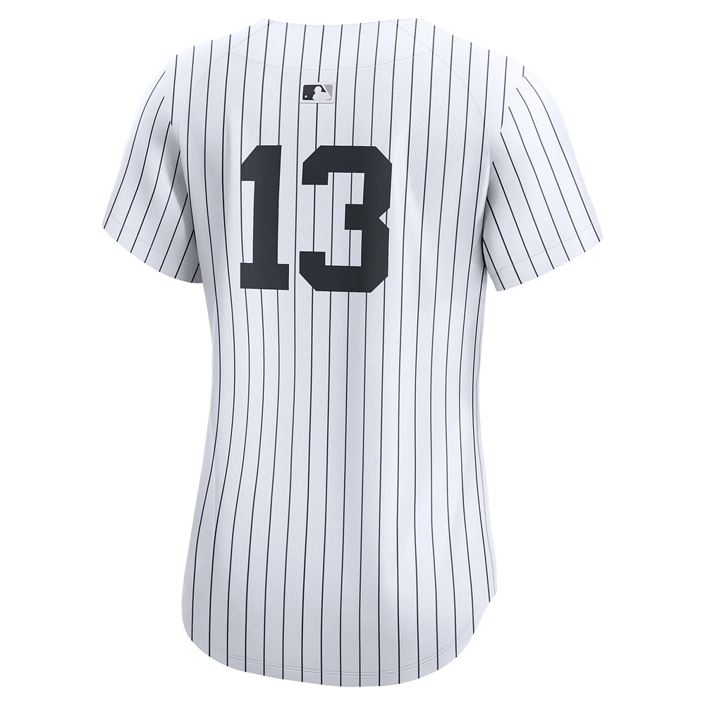 Maillot de joueur Nike Jazz Chisholm Jr. New York Yankees Home Limited pour femme, blanc