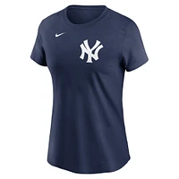 T-shirt Nike Juan Soto pour femme, bleu marine, New York Yankees 2024 Fuse Name & Number