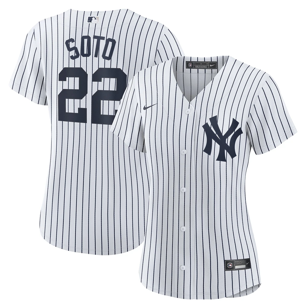 Maillot de joueur réplique à domicile Nike Juan Soto pour femme des Yankees New York blanc