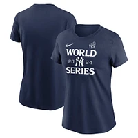 T-shirt Nike bleu marine pour femme de la collection authentique New York Yankees 2024 World Series