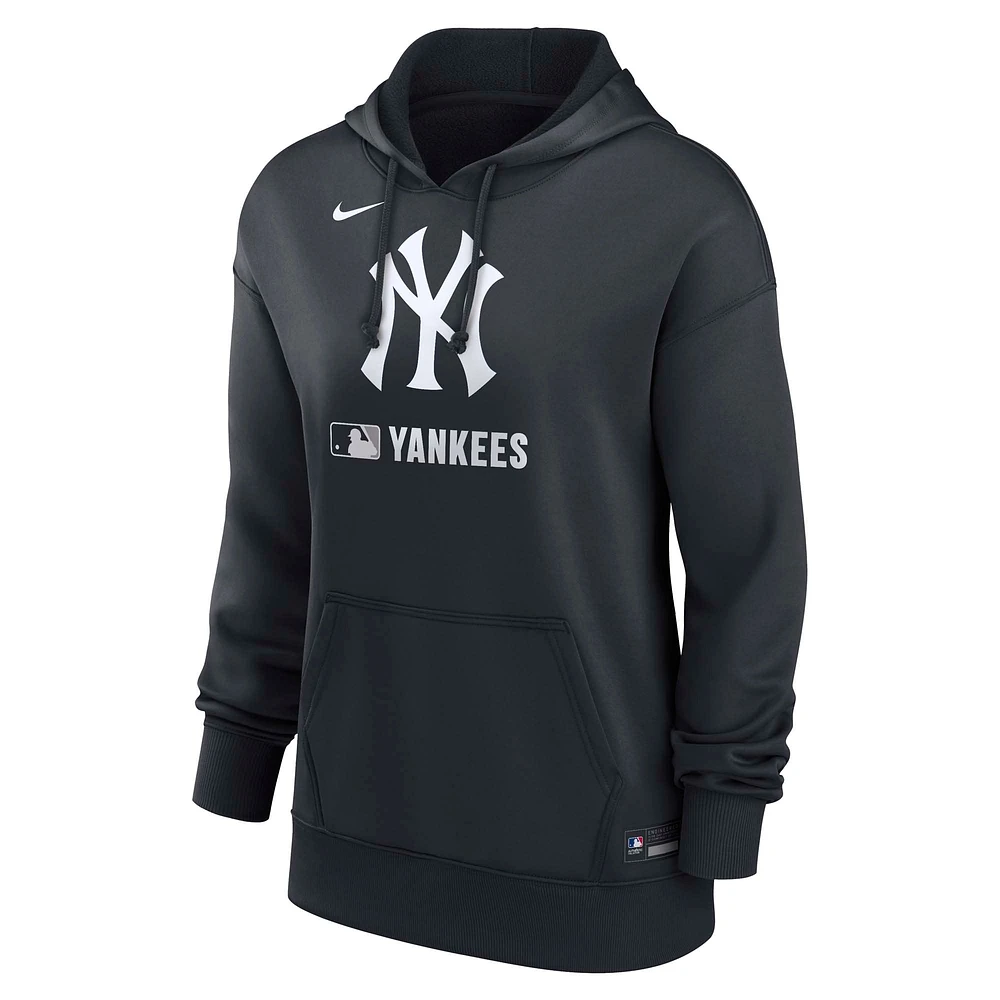 Women's Nike Navy New York Yankees Authentic Collection Performance Pullover Hoodie