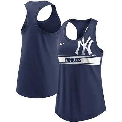 Débardeur à dos nageur Performance Nike New York Yankees pour femme, bleu marine