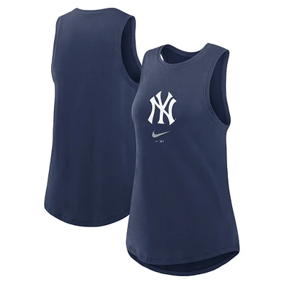 Débardeur tendance à col haut Nike pour femmes New York Yankees Legacy Icon bleu marine