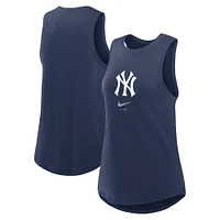 Women's Nike Navy New York Yankees Legacy Icon High Neck Performance Tank Top
