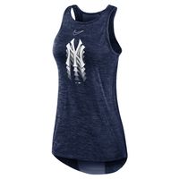 Women's Nike Navy New York Yankees Logo Fade High Neck Performance Tank Top