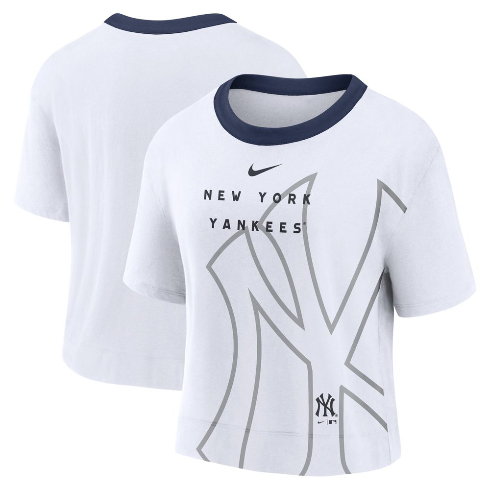 Nike New York Yankees Large Logo T-Shirt White - WHITE