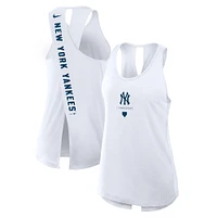 Women's Nike White New York Yankees Team Crossback Tank Top