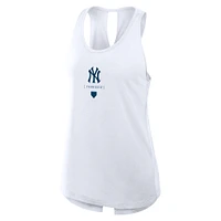 Women's Nike White New York Yankees Team Crossback Tank Top