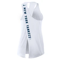 Women's Nike White New York Yankees Team Crossback Tank Top