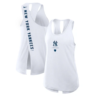 Débardeur Nike blanc New York Yankees Team Crossback pour femme