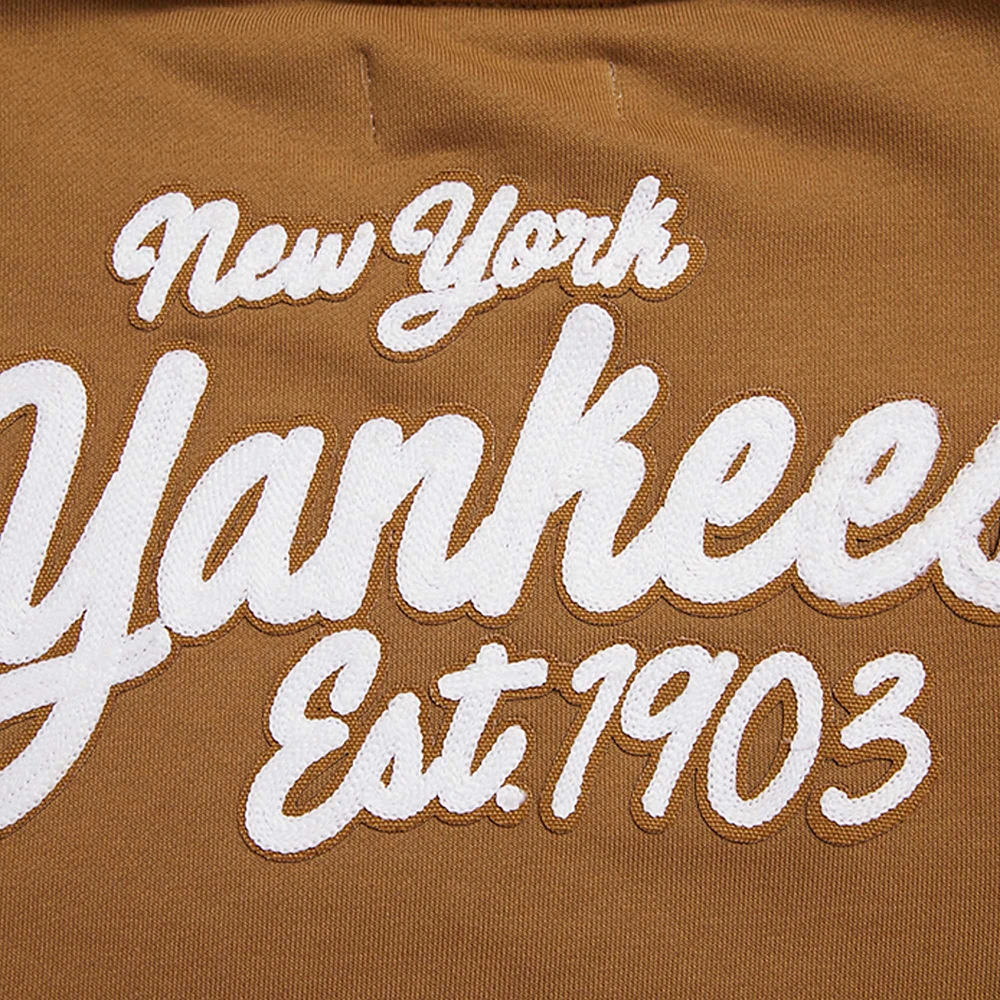 Sweat-shirt court à enfiler Pro Standard Brown New York Yankees Paint The City pour femme