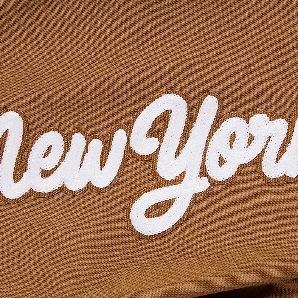 Sweat-shirt court à enfiler Pro Standard Brown New York Yankees Paint The City pour femme