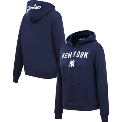 New York Yankees Pro Standard Women's Classic Fleece Pullover Hoodie - Navy