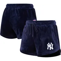 Lids New York Yankees Pro Standard Women's Classic Velour Lounge Shorts -  Navy